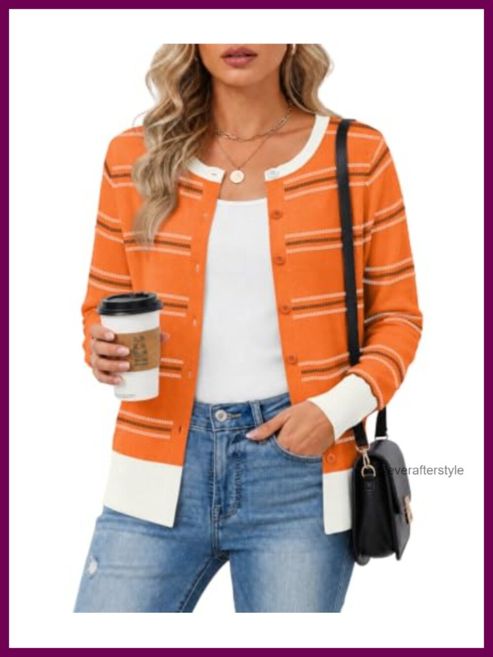 Color Block Cardigan Button Down Lightweight Viscose Blend